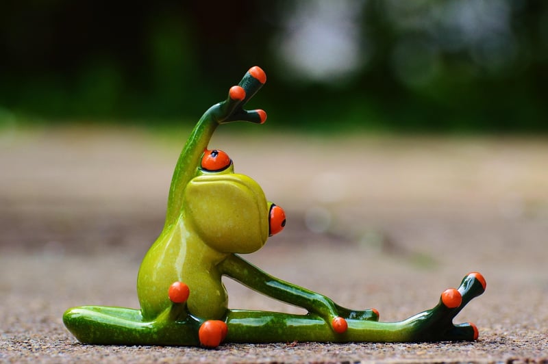 Athletic woman stretching